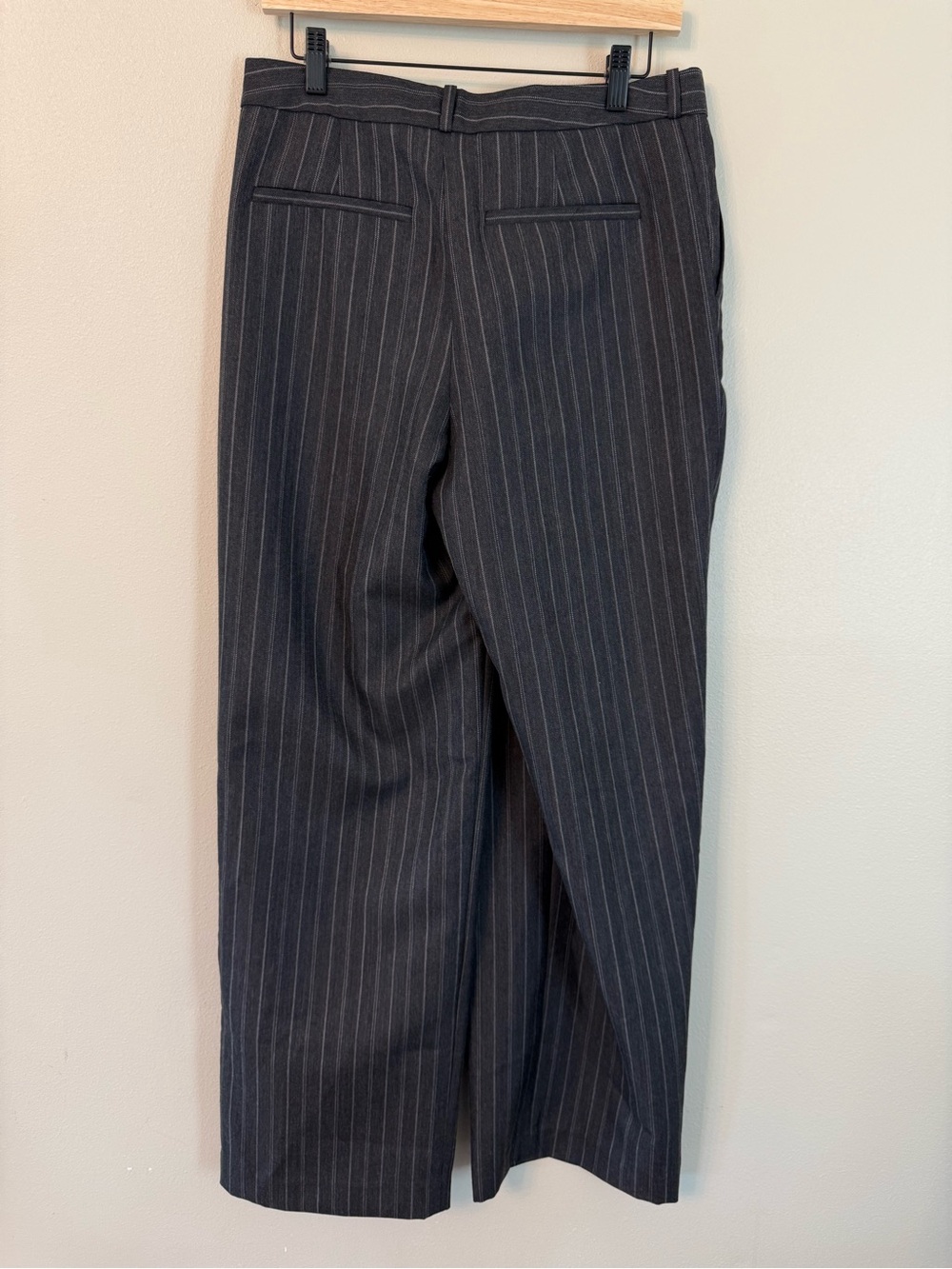 SIMKHAI Taylor Overlap Wide Leg Wool Pinstripe Tailored Trouser NWT 8 - Picture 6 of 10